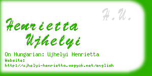 henrietta ujhelyi business card